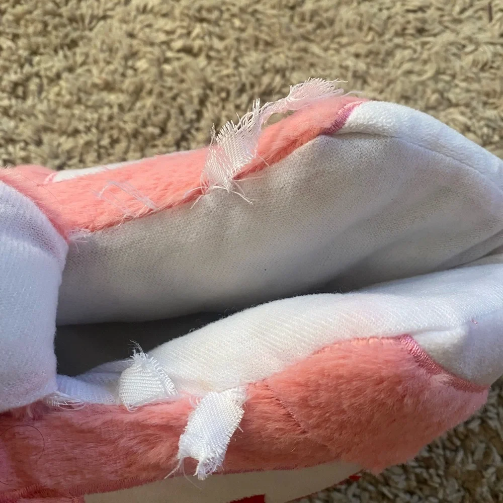 NIKE Pink and Red Plush Slippers